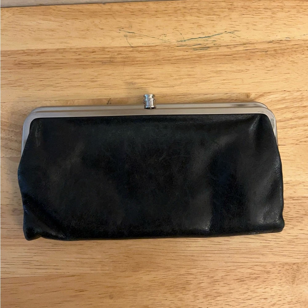 HOBO Black Leather Clutch Wallet